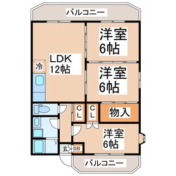 カーサ国府の物件間取画像